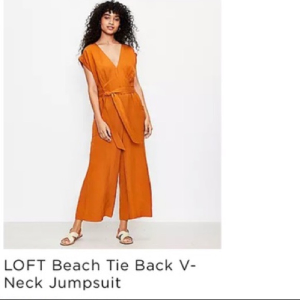 Loft Beach Tie-Back V-Neck Jumpsuit